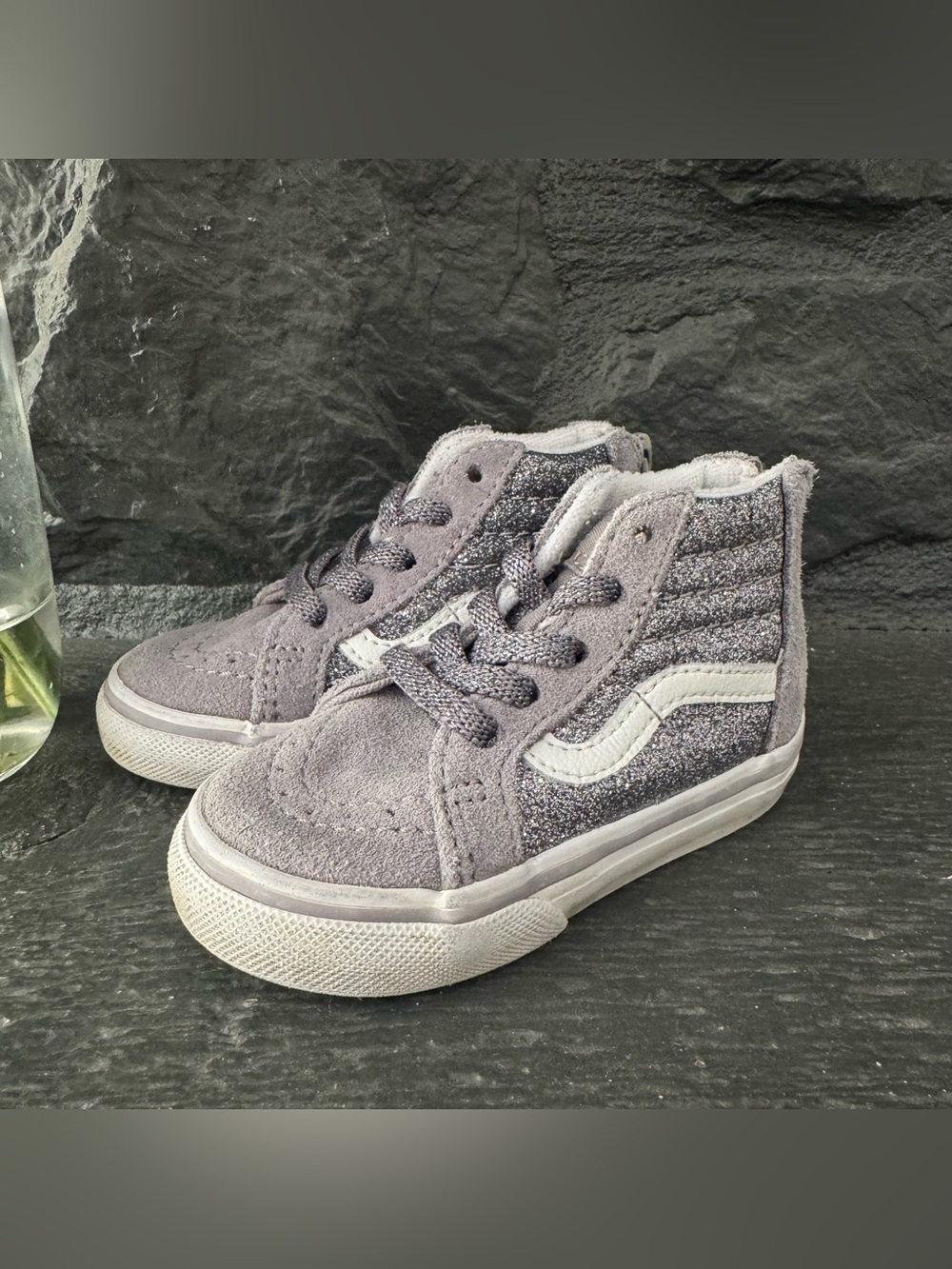 Vans Toddler Silver High-Top Sneakers